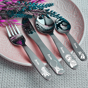  FROZEN Personalized Children cutlery set engraved with CUSTOM Name and Cartoon
