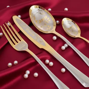 Luxury Personalized Cutlery Set for Adults