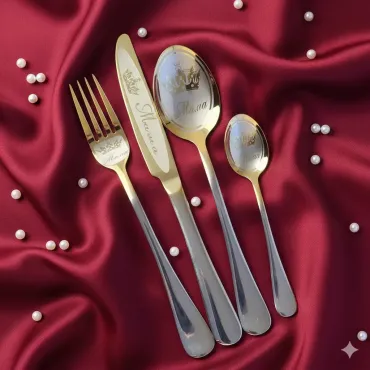 Luxury Personalized Cutlery Set for Adults