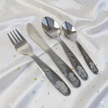  PADINGTON BEAR Personalized  Children cutlery set engraved with CUSTOM Name and Cartoon 