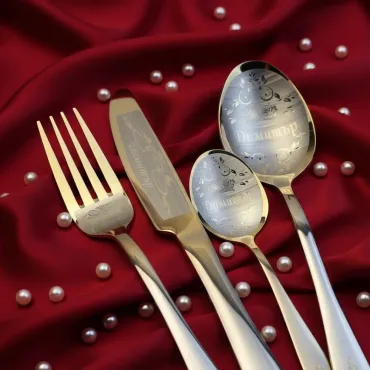 Luxury Personalized Cutlery Set for Adults