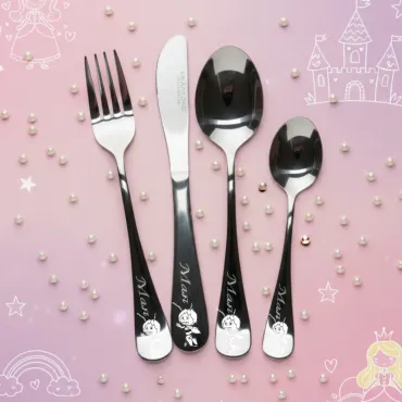 Maya the Bee  Personalized  Children cutlery set engraved with CUSTOM Name and Cartoon  