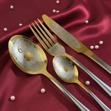 Luxury Personalized Cutlery Set for Adults