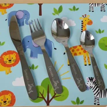 Bugs Bunny Personalized Children cutlery set engraved with CUSTOM Name and Cartoon 