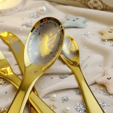 LUXORY Personalized Children cutlery set engraved with CUSTOM Name